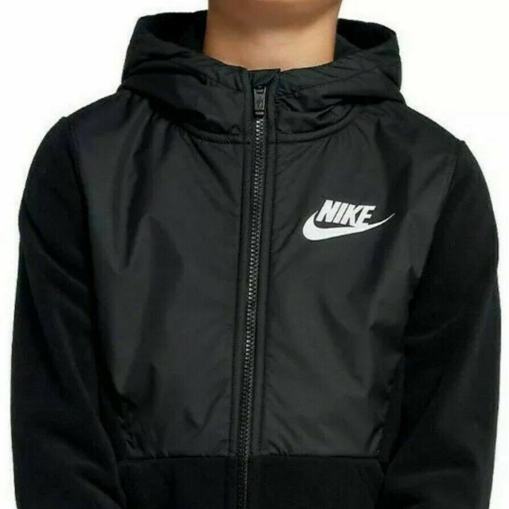 Nike Boys Fleece Zip up Jacket Hoodie HW9778 - Picture 1 of 6